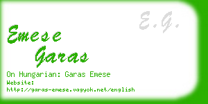 emese garas business card